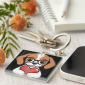 Valentijn Puppy Sleutelhanger (Voorkant Rechts)