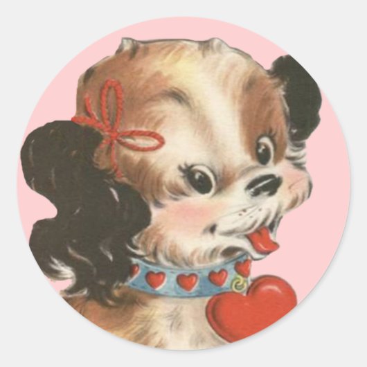 Valentijn Puppy Stickers (Voorkant)