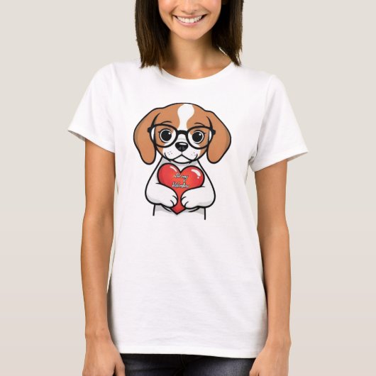 Valentijn Puppy T-shirt (Voorkant)
