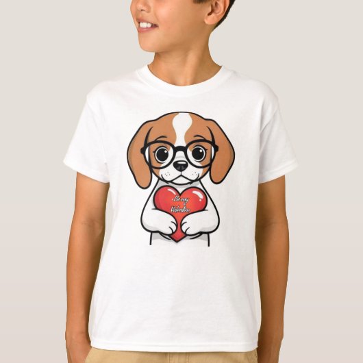 Valentijn Puppy T-shirt (Voorkant)