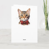 Valentijn Purrfect Bengalen Kat Gevouwen Wenskaart Kaart (Achterkant)