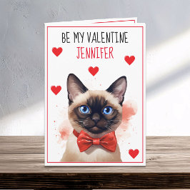 Valentijn Purrfect Siamese kat Kaart