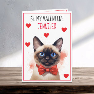 Valentijn Purrfect Siamese kat Kaart
