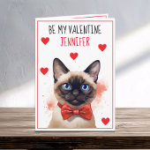 Valentijn Purrfect Siamese kat Kaart