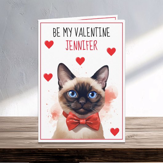 Valentijn Purrfect Siamese kat Kaart