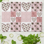 Valentijn quilt keukendoeken theedoek (Gevouwen)