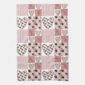 Valentijn quilt keukendoeken theedoek (Verticaal)