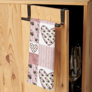 Valentijn quilt keukendoeken theedoek