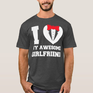 Valentijn Quote I Love My Geweldige Vriendin coupl T-shirt