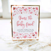 Valentijn Raad de Baby Food Baby shower Game Poster