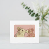 Valentijn Rabbit Briefkaart (Staand voorkant)