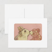 Valentijn Rabbit Briefkaart (Voorkant / Achterkant)