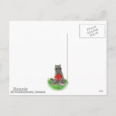 Valentijn Raccoon Bandit Feestdagenkaart (Achterkant)