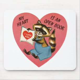 Valentijn Raccoon Muismat