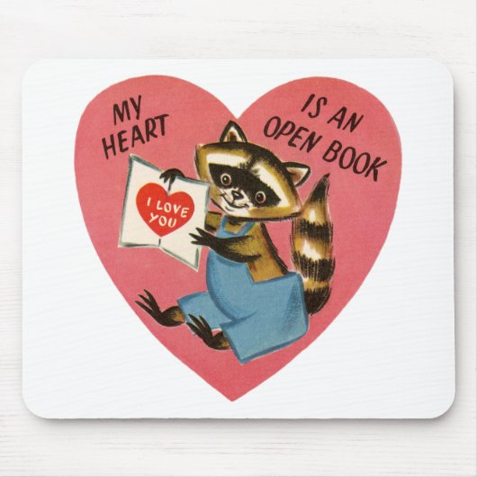  Valentijn Raccoon Muismat (Voorkant)