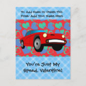 Valentijn Race Car Feestdagenkaart (Voorkant)