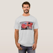 Valentijn Red Corvette Klassiek T-shirt (Voorkant volledig)