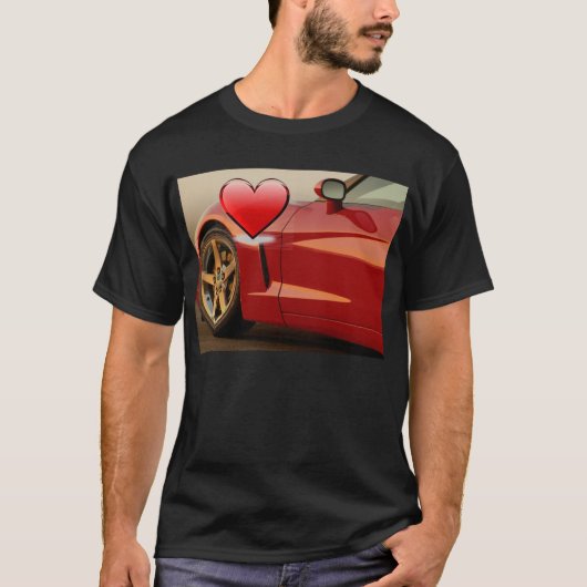 Valentijn Red Corvette T-shirt (Voorkant)