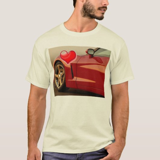 Valentijn Red Corvette T-shirt (Voorkant)