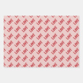 Valentijn Red en Roze XOXO Love Patroon Inpakpapier Vel (Voorkant 3)