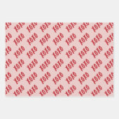Valentijn Red en Roze XOXO Love Patroon Inpakpapier Vel (Voorkant)