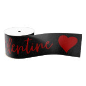 Valentijn Red Glitter Grosgrain Ribbon Lint (Spoel)