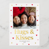 Valentijn Red Gold voor familiehandschoenen en kis Folie Feestdagenkaart (Voorkant)