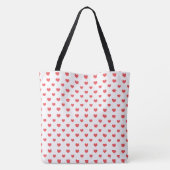 Valentijn Red Heart Canvas Canvas tas (Achterkant)