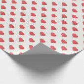 Valentijn Red Heart Pattern Cadeaupapier (Hoek)