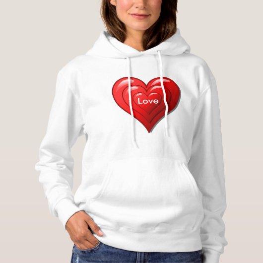 Valentijn Red Heart Sweatshirt (Voorkant)