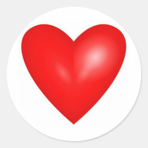 Valentijn Red Heart Wedding Ronde Sticker