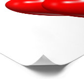 Valentijn Red Hearts Random Bunch Glossy Poster (Hoek)