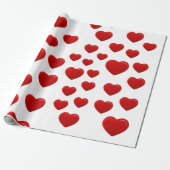 Valentijn Red Hearts Wrapping Paper - Romantisch Cadeaupapier (Uitgerold)