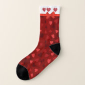 Valentijn Red Multi Hearts Bow Sokken (Links - buitenkant)