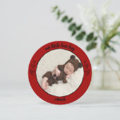 Valentijn Red Photo Love Bug Heart Photo Card Feestdagenkaart (Staand voorkant)