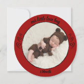 Valentijn Red Photo Love Bug Heart Photo Card Feestdagenkaart (Voorkant)