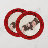 Valentijn Red Photo Love Bug Heart Photo Card Feestdagenkaart (Voorkant / Achterkant)