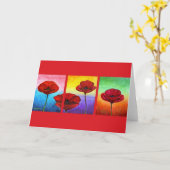 Valentijn Red Poppies Schilderij - Multi Kaart (Gele Bloem)