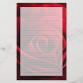 Valentijn Red Rose Briefpapier (Voorkant)
