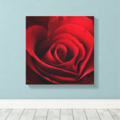 Valentijn Red Rose Canvas Afdruk (Insitu (Houten vloer))