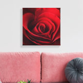Valentijn Red Rose Canvas Afdruk (Insitu (Woonkamer))