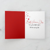 Valentijn Red Rose op de voorzijde Kaart (Binnen)