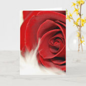 Valentijn Red Rose op de voorzijde Kaart (Gele Bloem)