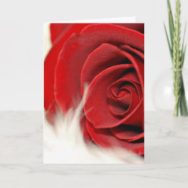 Valentijn Red Rose op de voorzijde Kaart