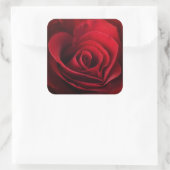 Valentijn Red Rose Vierkante Sticker (Tas)