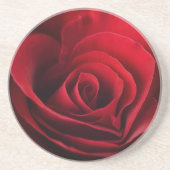 Valentijn Red Rose Zandsteen Onderzetter (Voorkant)
