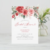 Valentijn Red Roses Calligrafie Chic Vrijgezellenf Kaart (Staand voorkant)