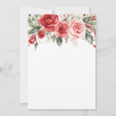 Valentijn Red Roses Calligrafie Chic Vrijgezellenf Kaart (Achterkant)