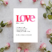 Valentijn Red & Roze Love Typografie Feestdagen Kaart