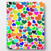 valentijn regenboogharten fotoplaat (Voorkant)